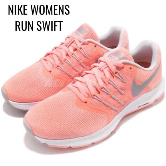NIKE Womens Run Swift Coral & Grey Running - Picture 3 of 5